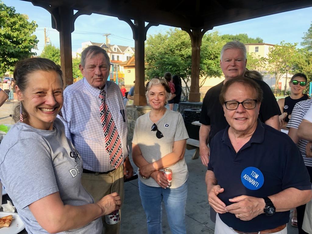 Tom Abinanti with supporters