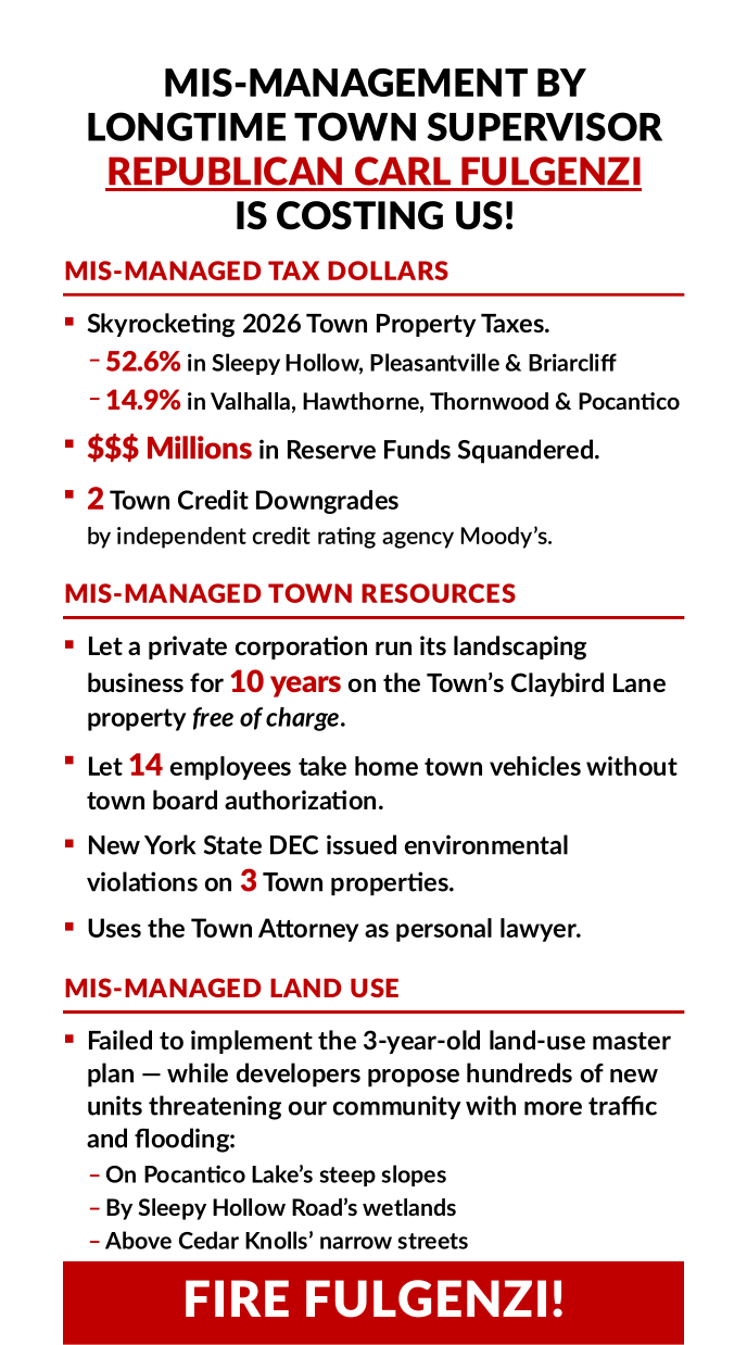 Mailer back — mis-managed tax dollars, town resources and land use